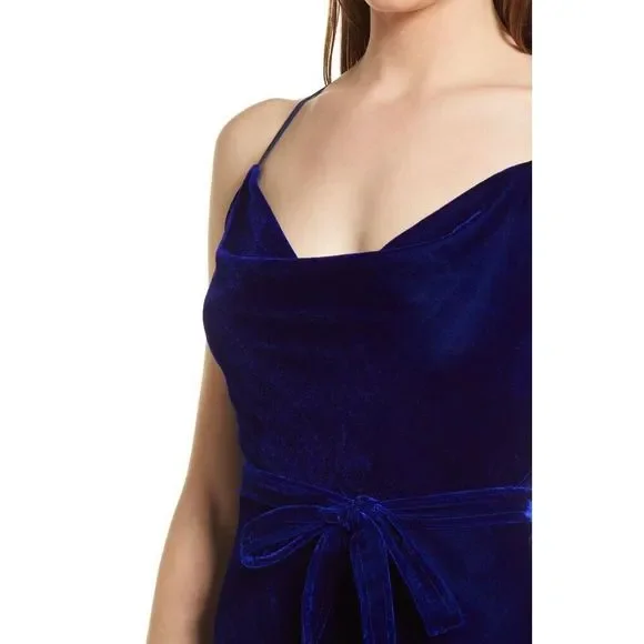 ADELYN RAE ZANA VELVET COWL NECK SLIP DRESS Size M - Picture 8 of 12
